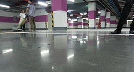 【广西】南宁部队地下停车场迷彩硬化地坪施工
